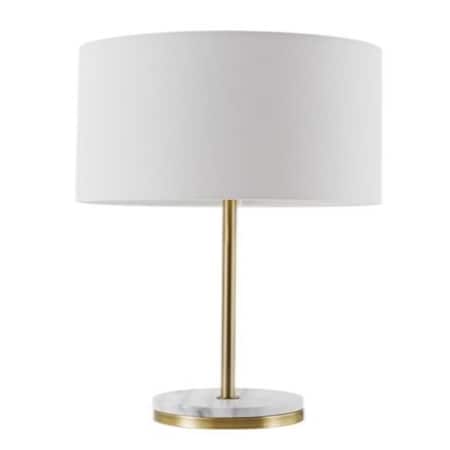 Globe Electric Globe Electric 19 in. Matte Brass White Table Lamp 67044